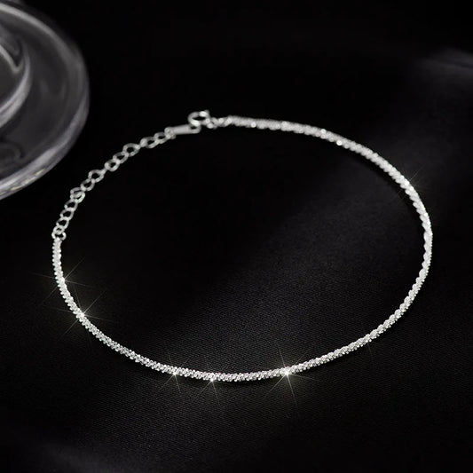 Sterling Silver Sparkle Anklet - 1 pc