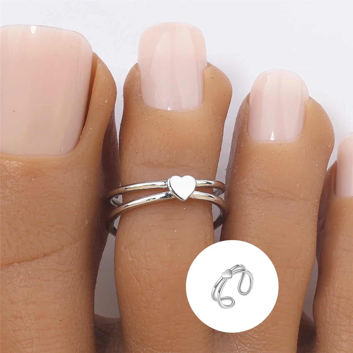 Stole my Heart Gold/SIlver Toe Ring - 1 pc